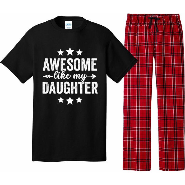 Awesome Like My Daughter Funny Dad Vintage Pajama Set