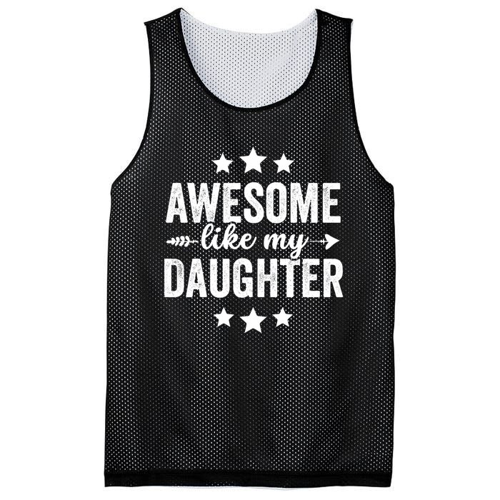 Awesome Like My Daughter Funny Dad Vintage Mesh Reversible Basketball Jersey Tank