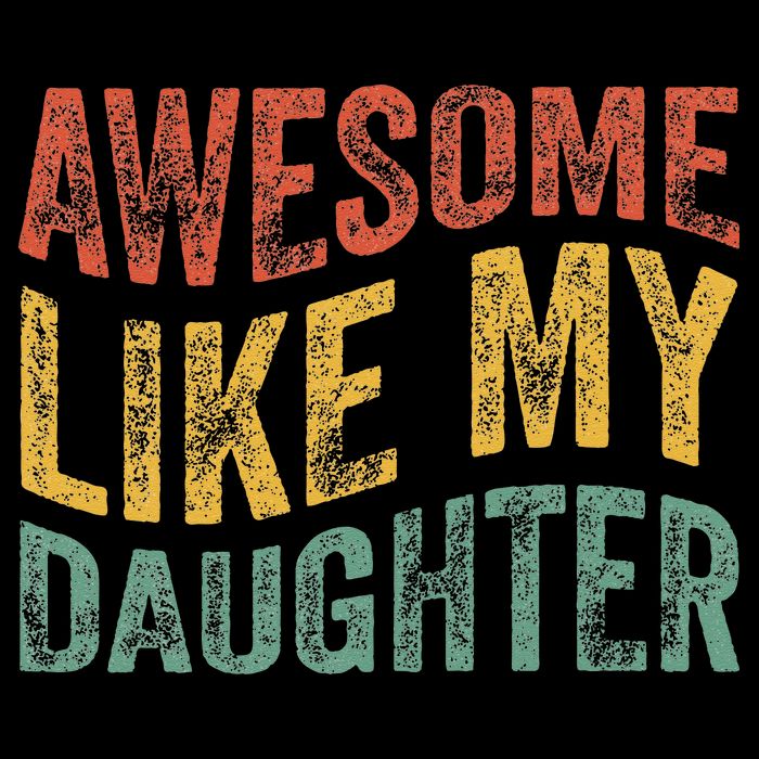 Awesome Like My Daughter Retro Dad Funny Fathers 7-Panel Snapback Hat