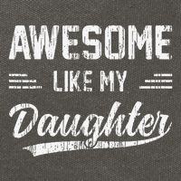 Awesome Like My Daughter Dad Funny Fathers Day Cotton Canvas Backpack