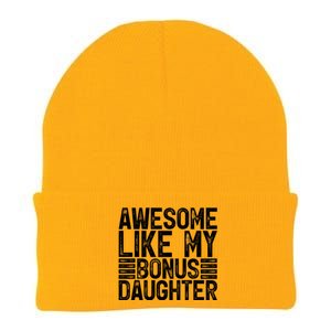 Awesome Like My Bonus Daughter Gifts Fathers Day Dad Knit Cap Winter Beanie