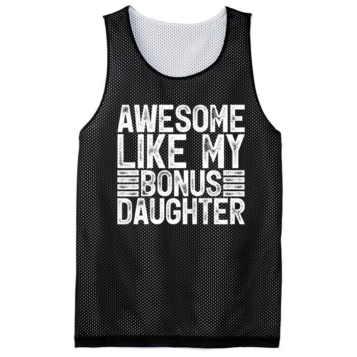 Awesome Like My Bonus Daughter Gifts Fathers Day Dad Mesh Reversible Basketball Jersey Tank