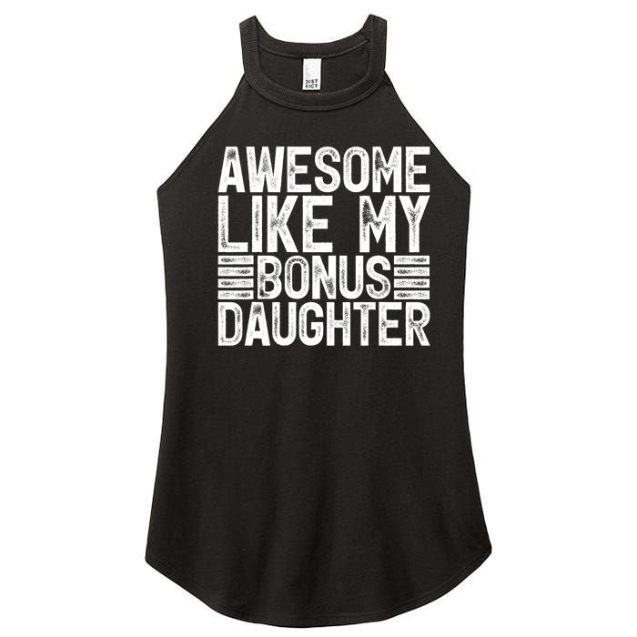 Awesome Like My Bonus Daughter Gifts Fathers Day Dad Women's Perfect Tri Rocker Tank