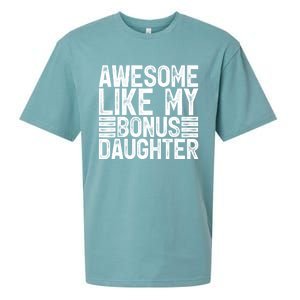 Awesome Like My Bonus Daughter Gifts Fathers Day Dad Sueded Cloud Jersey T-Shirt