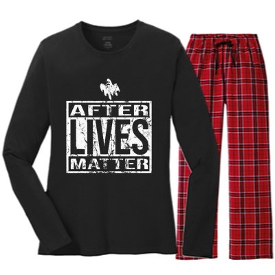 After Lives Matter For Ghost Hunting Paranormal Investigator Women's Long Sleeve Flannel Pajama Set 