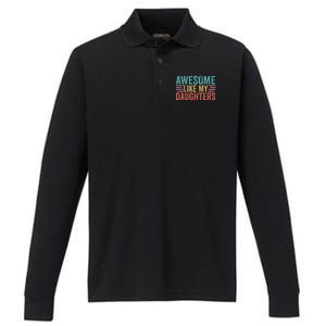 Awesome Like My Daughters Performance Long Sleeve Polo