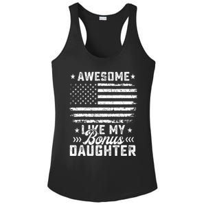 Awesome Like My Bonus Daughter Usa Flag 4th Of July Ladies PosiCharge Competitor Racerback Tank