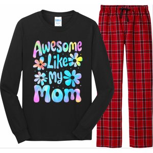 Awesome Like My Mom Mommy Groovy Graphic MotherS Day Long Sleeve Pajama Set