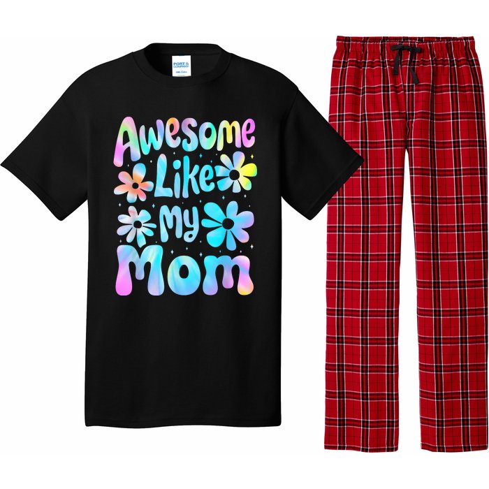 Awesome Like My Mom Mommy Groovy Graphic MotherS Day Pajama Set