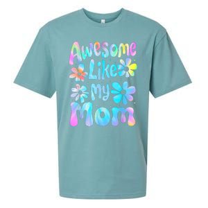 Awesome Like My Mom Mommy Groovy Graphic MotherS Day Sueded Cloud Jersey T-Shirt