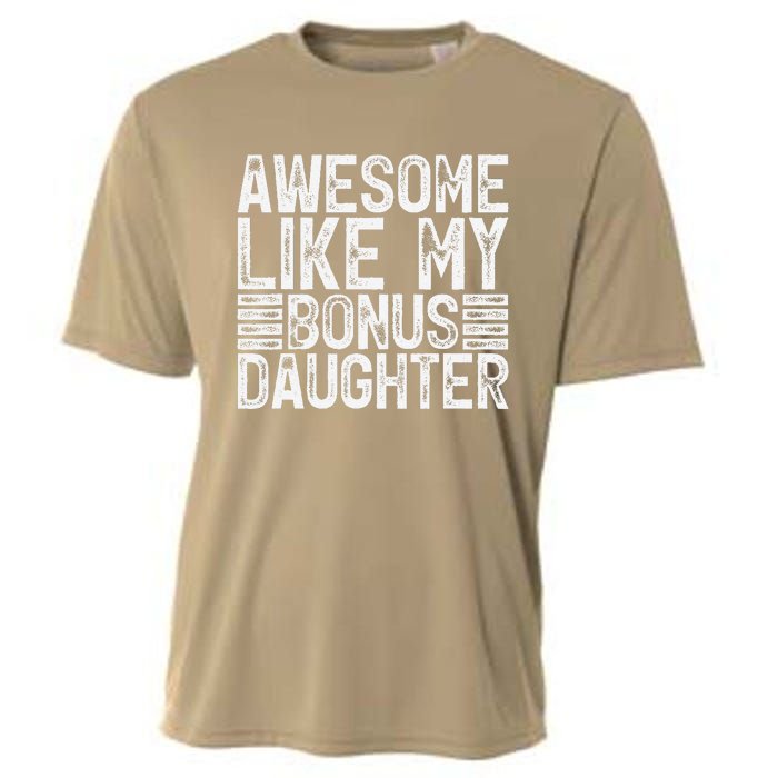 Awesome Like My Bonus Daughter Gifts Man Fathers Day Dad Cooling Performance Crew T-Shirt