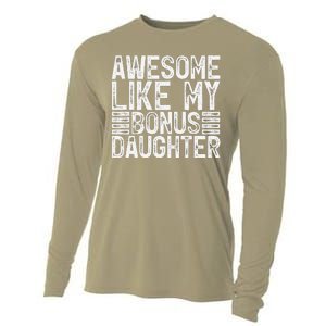 Awesome Like My Bonus Daughter Gifts Man Fathers Day Dad Cooling Performance Long Sleeve Crew