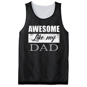 Awesome Like My Dad FatherS Day Gifts From Son & Daughter Mesh Reversible Basketball Jersey Tank