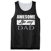 Awesome Like My Dad FatherS Day Gifts From Son & Daughter Mesh Reversible Basketball Jersey Tank