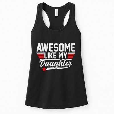 Awesome Like My Daughter Funny Fathers Day Dad Womens Tank Top
