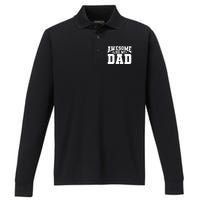 Awesome Like My Dad For Son Daughter Fathers Day Performance Long Sleeve Polo