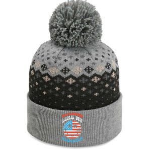 Awesome Like My Daughter Funny Fathers Day 4th Of July 2025 The Baniff Cuffed Pom Beanie