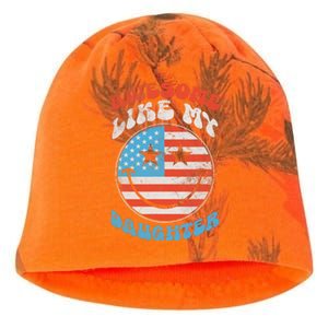 Awesome Like My Daughter Funny Fathers Day 4th Of July 2025 Kati - Camo Knit Beanie