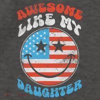 Awesome Like My Daughter Funny Fathers Day 4th Of July 2025 Vector Backpack