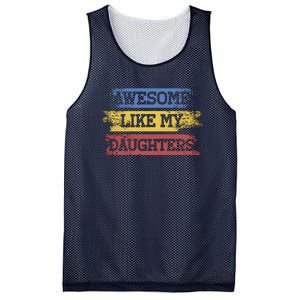 Awesome Like My Daughtersparents Day Gift Mesh Reversible Basketball Jersey Tank