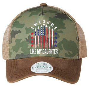 Awesome Like My Daughter Funny Fathers Day & 4th Of July Legacy Tie Dye Trucker Hat