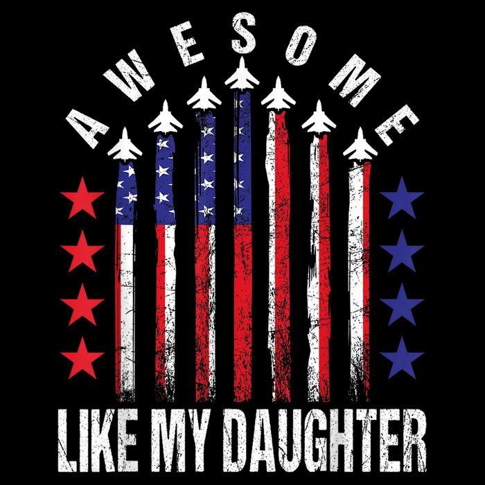 Awesome Like My Daughter Funny Fathers Day & 4th Of July 7-Panel Snapback Hat