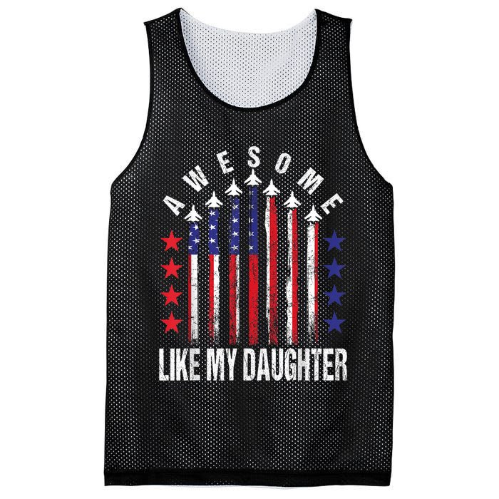 Awesome Like My Daughter Funny Fathers Day & 4th Of July Mesh Reversible Basketball Jersey Tank