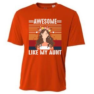 Awesome Like My Aunt Auntie Niece Retro Aunt Gift Cooling Performance Crew T-Shirt