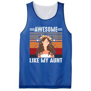 Awesome Like My Aunt Auntie Niece Retro Aunt Gift Mesh Reversible Basketball Jersey Tank