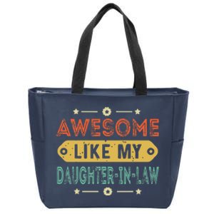 Awesome Like My Daughter In Law Family Lovers Zip Tote Bag