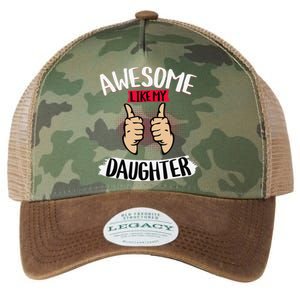 Awesome Like My Daughter Parents FatherS Day MotherS Day Legacy Tie Dye Trucker Hat