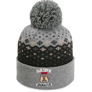 Awesome Like My Daughter Parents FatherS Day MotherS Day The Baniff Cuffed Pom Beanie