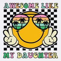 Awesome Like My Daughter Funny FatherS Day Dad Garment-Dyed Sweatshirt
