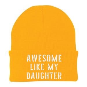 Awesome Like My Daughters Funny Fathers Day Dad Joke Knit Cap Winter Beanie