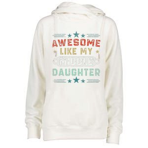 Awesome Like My Middle Daughter Retrofunny Fathers Day Womens Funnel Neck Pullover Hood