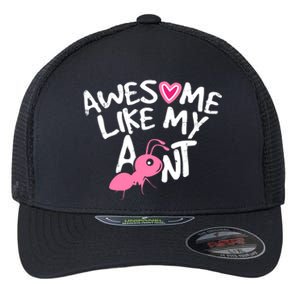 Awesome Like My Aunt Funny Niece And Nephew Gift Flexfit Unipanel Trucker Cap