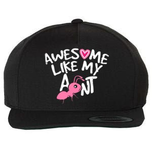 Awesome Like My Aunt Funny Niece And Nephew Gift Wool Snapback Cap