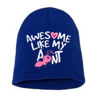 Awesome Like My Aunt Funny Niece And Nephew Gift Short Acrylic Beanie