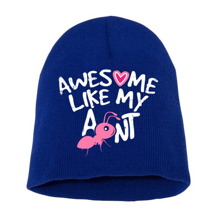 Awesome Like My Aunt Funny Niece And Nephew Gift Short Acrylic Beanie