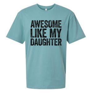 Awesome Like My Daughter Dad Fathers Day Sueded Cloud Jersey T-Shirt