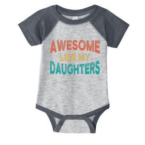 Awesome Like My Daughters Fathers Day Dad And Daughter Infant Baby Jersey Bodysuit