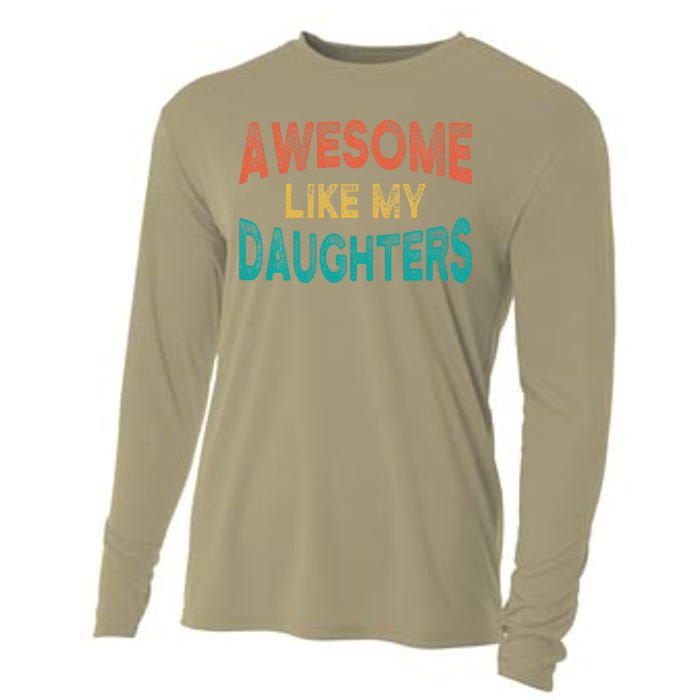 Awesome Like My Daughters Fathers Day Dad And Daughter Cooling Performance Long Sleeve Crew