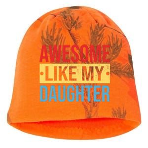 Awesome Like My Daughter Gift For Parents Kati - Camo Knit Beanie