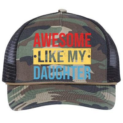 Awesome Like My Daughter Gift For Parents Retro Rope Trucker Hat Cap