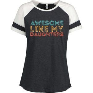 Awesome Like My Daughters Enza Ladies Jersey Colorblock Tee