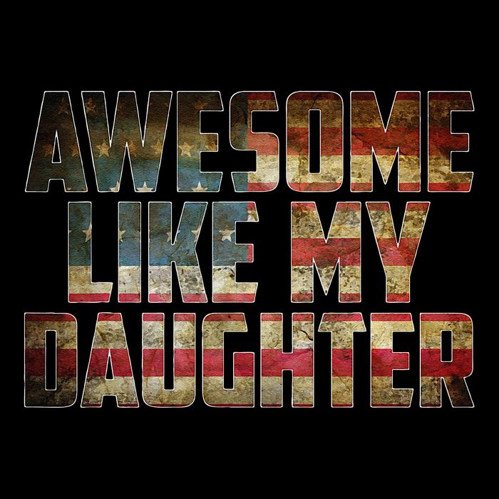 Awesome Like My Daughter 4th July Flag Proud Dad Fathers Day Sweatshirt