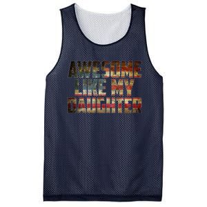 Awesome Like My Daughter 4th July Flag Proud Dad Fathers Day Mesh Reversible Basketball Jersey Tank