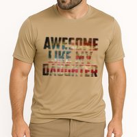 Awesome Like My Daughter 4th July Flag Proud Dad Fathers Day Cooling Performance Crew T-Shirt