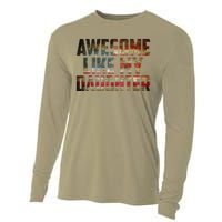 Awesome Like My Daughter 4th July Flag Proud Dad Fathers Day Cooling Performance Long Sleeve Crew