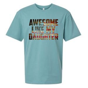 Awesome Like My Daughter 4th July Flag Proud Dad Fathers Day Sueded Cloud Jersey T-Shirt